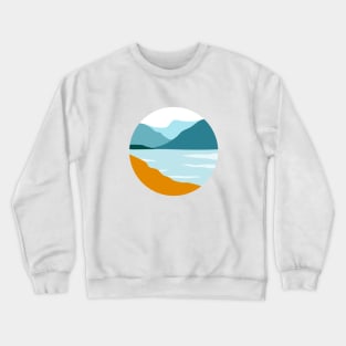 Mountain Lake Landscape Minimalist Crewneck Sweatshirt